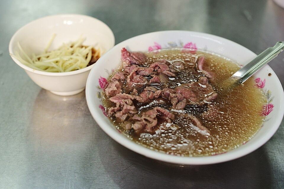 Beef soup breakfast
